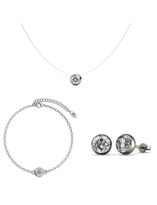 Moon Set - Silver och kristall - Image 1
