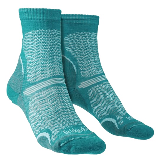 Bridgedale - Womens Hiking Ultralight Merino Wool Socks - Teal - Image 1