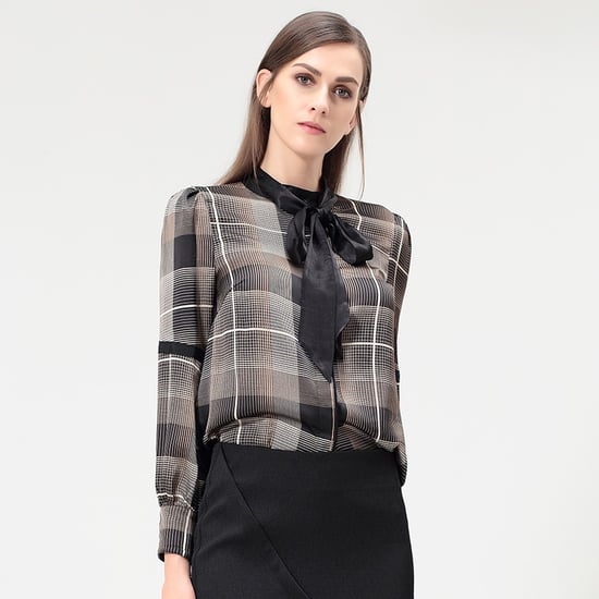 Tartanskjorta med Ascot-slips - Image 2