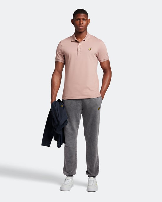 Lyle & Scott Plain Polo Shirt in Pink - Image 2