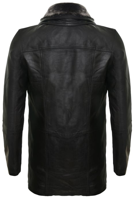 Removable Collar Mid Length Warm Jacket