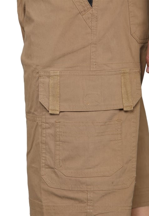 Mens Cargo Multi-Pocket Quick Dry Shorts in Khaki - Image 5
