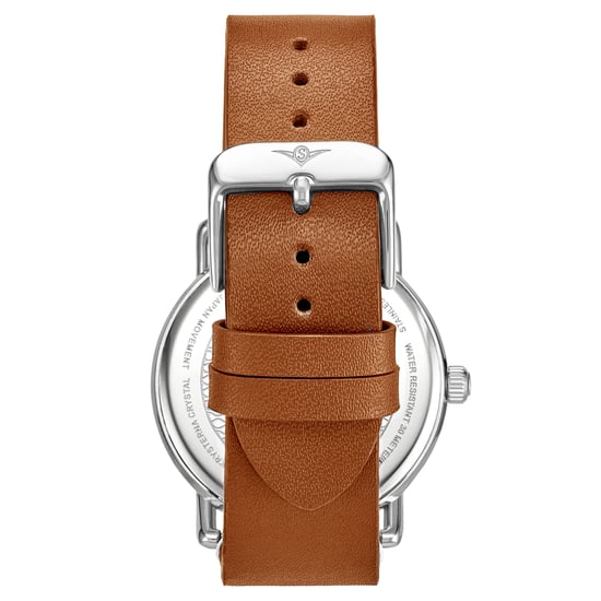 White and Brown Metro Quartz 38mm