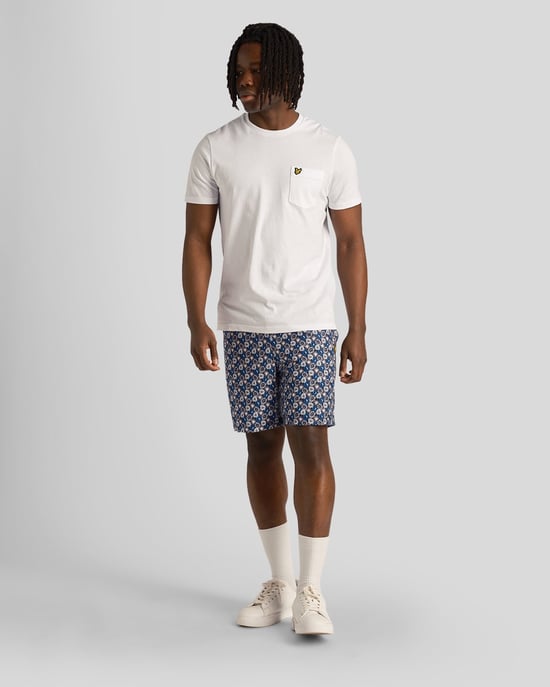 Heren Resort Shorts met bloemenprint in donkerblauw - Image 2