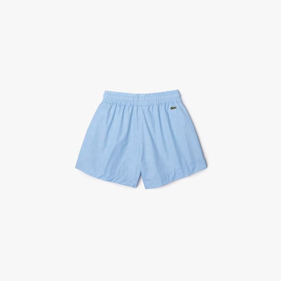 Women's Lacoste Monogram Print Shorts in Light Blue - Image 4