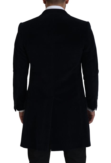 Dolce & Gabbana Svart Cotton Cardigan Lång Kappa Herr Herrjacka - Image 6