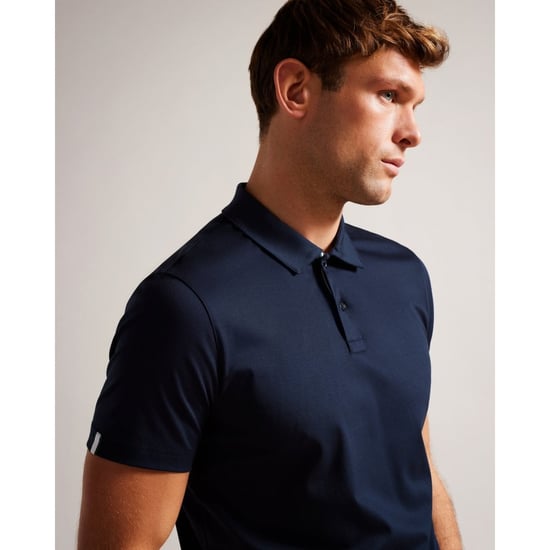 Ted Baker Zeiter Slim Soft Touch Marinblå Pikétröja - Image 3