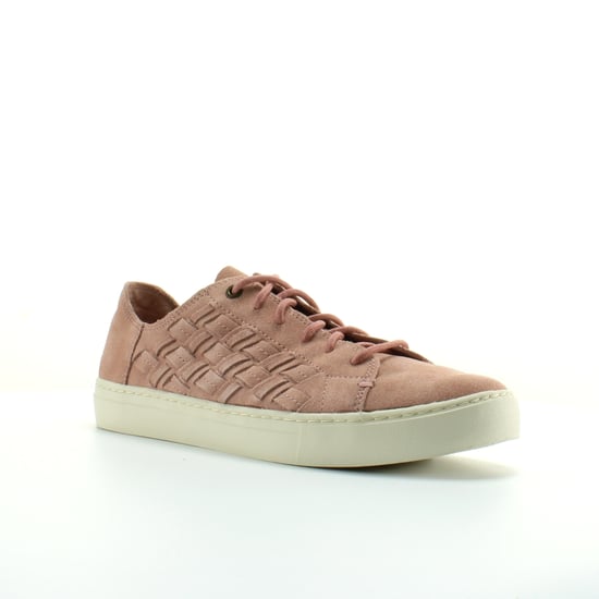 Toms Lenox Bloom Basketweave Pink Leather Womens Lace Up Trainers 10011818