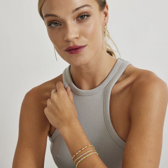 Luxenter 925 Sterling Silver Bracelet with Multicolour Zirconia finished in 18K yellow gold - Tahu