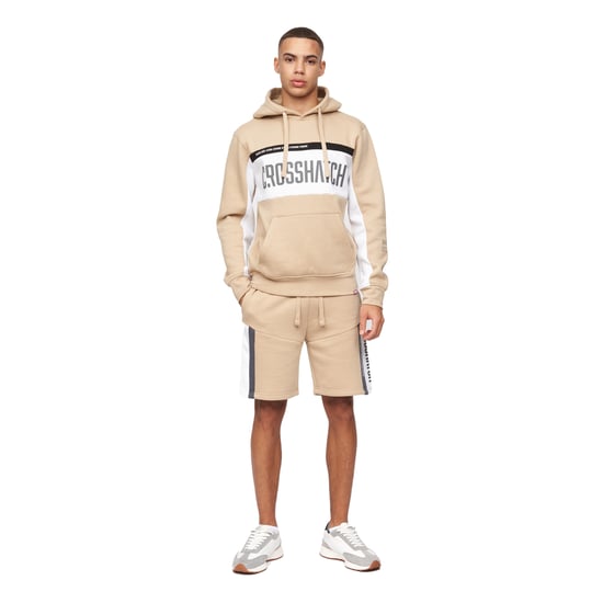 Crosshatch Mens Silomane Hoodie (Stone) - Image 4