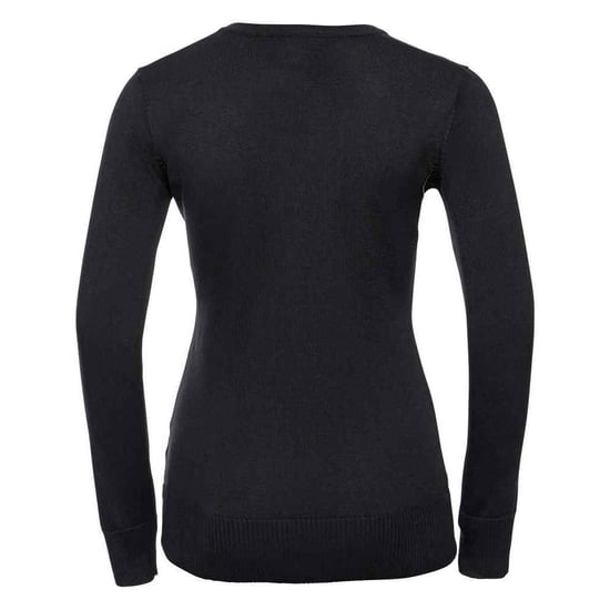 Russell Collection Womens/Ladies Marl V Neck Sweatshirt (Black) - Image 2
