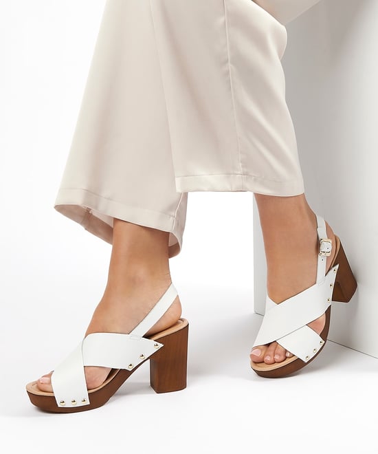 Dune Ladies JINGERS Cross-Strap Clog Heels - Image 3