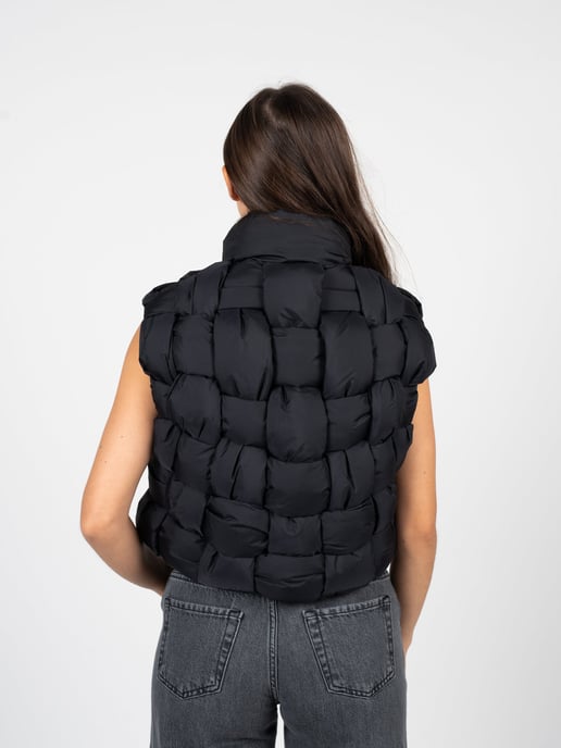 La Haine Inside Us Vest Down Vest Unisex Woman's Black - Image 5
