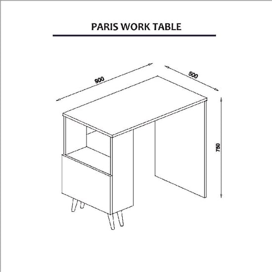 HOMEMANIA Paris Desk, in White