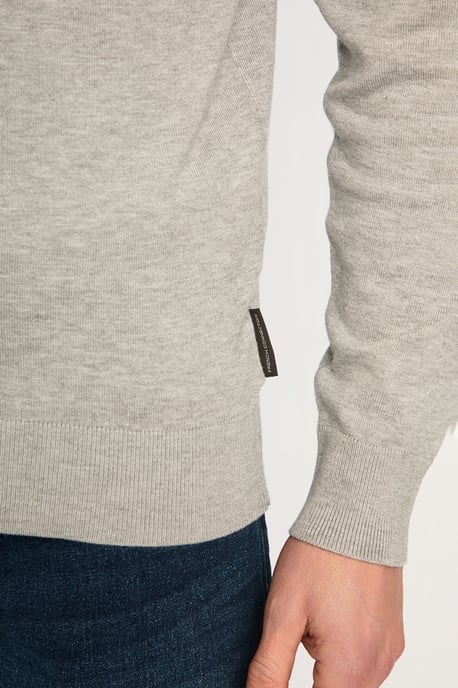 Light Grey 1/2 Zip Knitted Jumper - Image 5