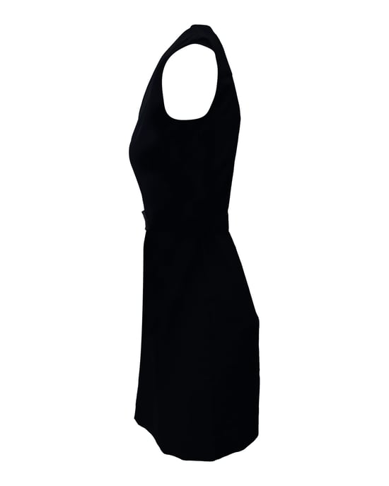 Balenciaga V-ringad klänning i svart triacetat - Image 2