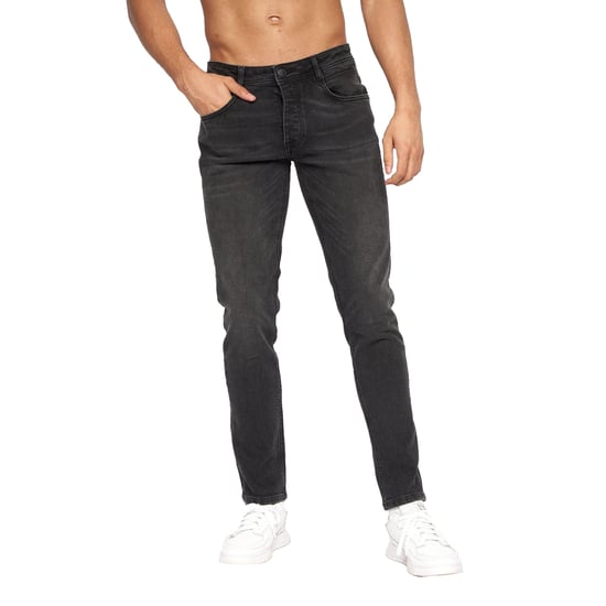 Crosshatch Mens Malcolm Slim Jeans (Black Wash) - Image 1