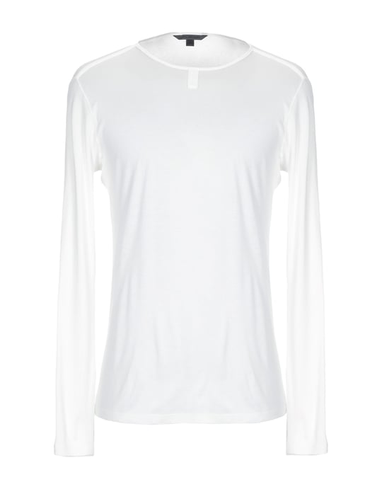 John Varvatos Man T-shirts White Cotone Pima