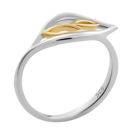 Orphelia 'Charlotte' Women's 925 Sterling Silver Ring - Silver/Gold ZR-7523