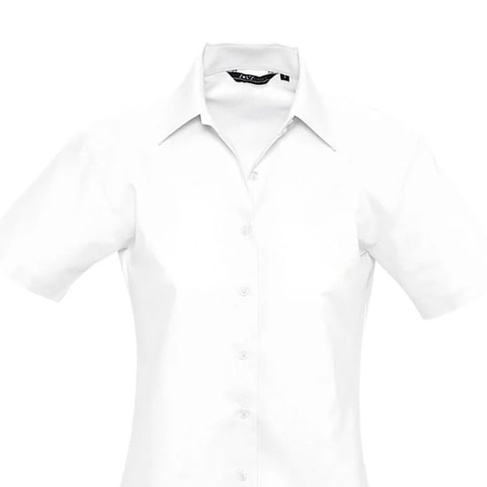 SOLS Dames/Dames Elite Oxford Business Blouse met korte mouwen (Wit) - Image 2