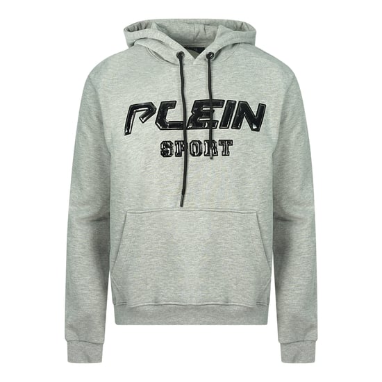 Plein Sport Black Logo Grey Hoodie - Image 1