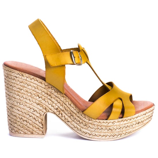 Confortable heel sandal Montevita in Yellow