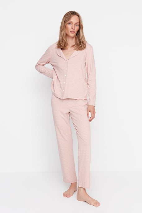 Trendyol Dam Skjortkrage Pyjamasset - Image 1