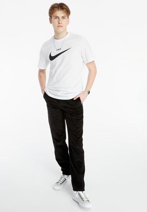 Nike Swoosh Logo T Shirt in White - Image 4