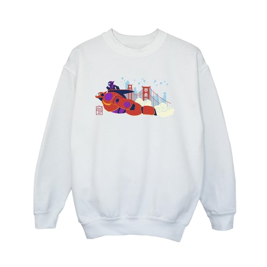 Disney Boys Big Hero 6 Baymax Hiro Bridge Sweatshirt (White)