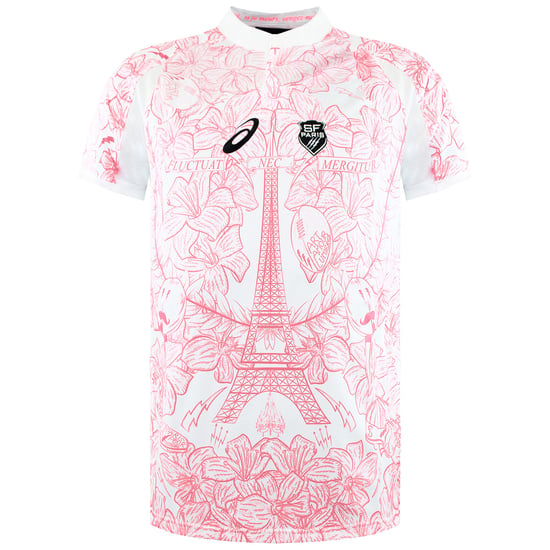 Asics Stade Francais Paris 2018/19 Mens Rugby Shirt - Image 1