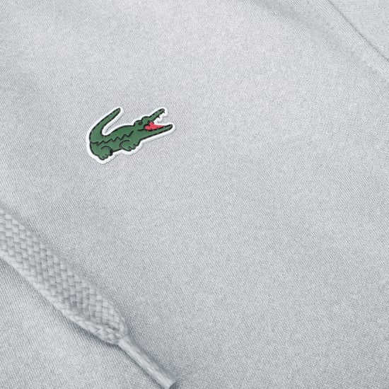Lacoste Polyester Full Zip Hoodie - Grey