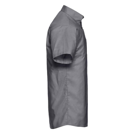 Russell Collection Heren Oxford Formeel Shirt (Zilver) - Image 3
