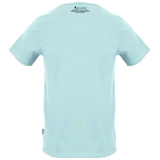 Aquascutum Large Shield Aldis Logo Sky Blue T-Shirt - Image 2