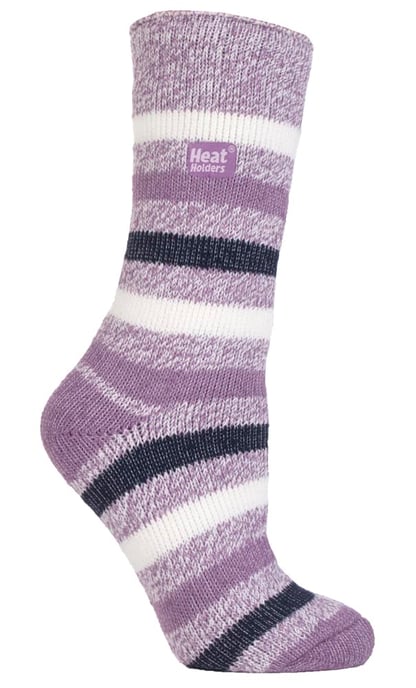 Heat Holders - Mönstrade varma termiska vinterstrumpor för damer 4-8 UK - Image 1