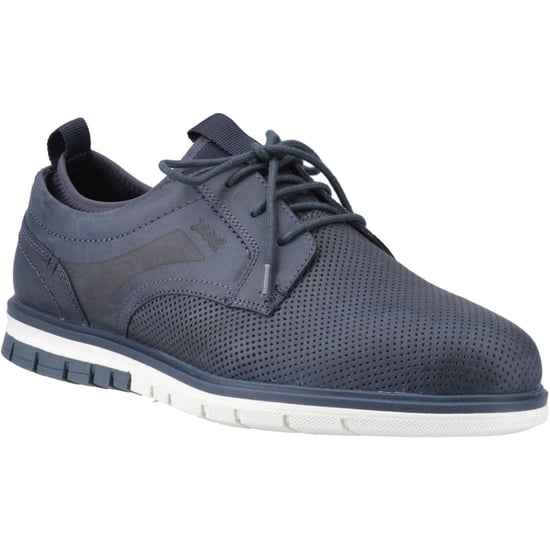 Pod Murphy Leer Heren Navy Veterschoenen - Image 1