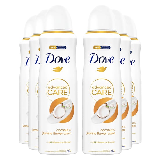Dove Advanced Care Antiperspirant Deo Coconut & Jasmine Flower Scent 200ml, 6pk