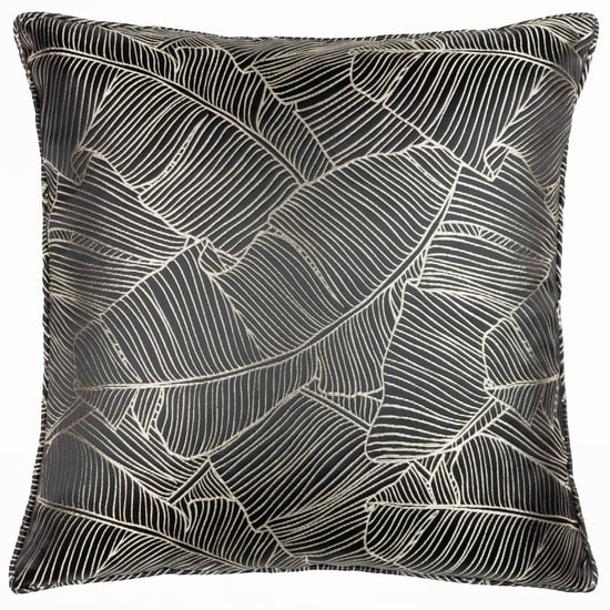 Wylder Tropics Seymour Embroidered Jacquard Satin Piped Polyester Filled Cushion - Image 1