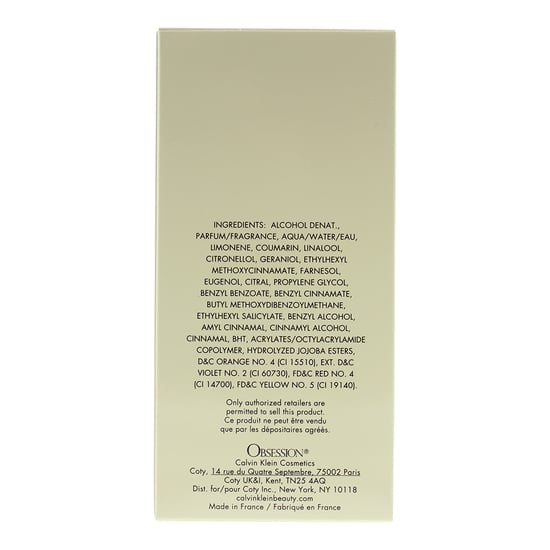 Calvin Klein Obsession Eau De Parfum 100ml Spray For Her - Image 4