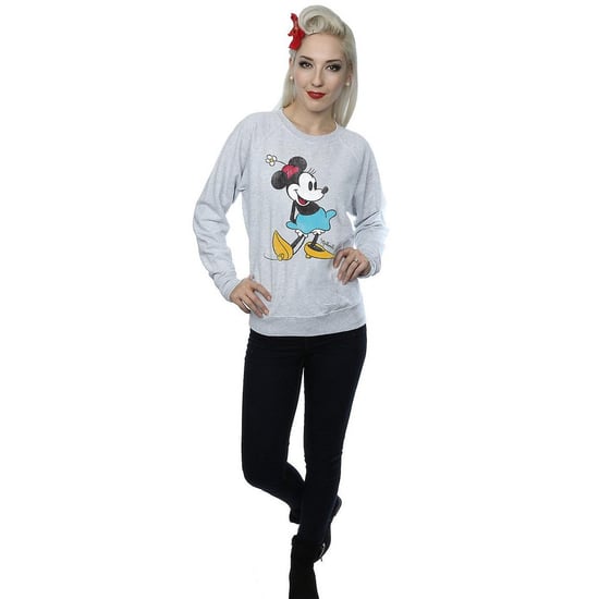 Disney Womens/Ladies Classic Minnie Mouse Heather Sweatshirt (Grey)