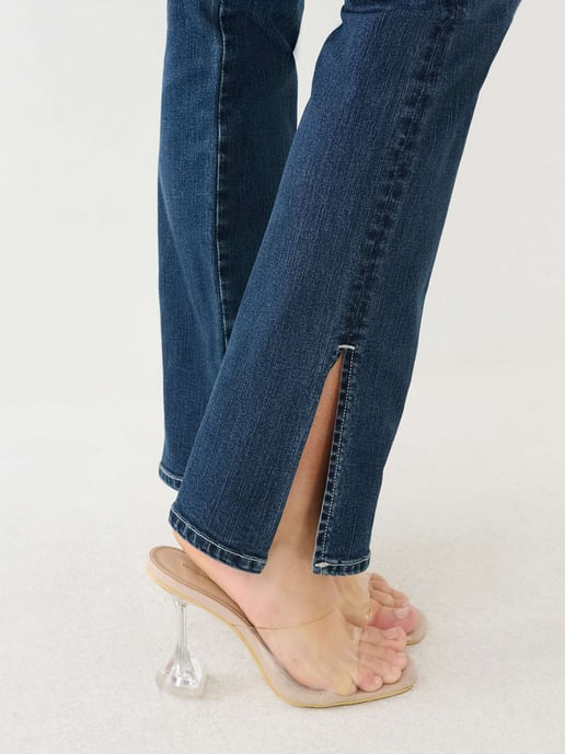 Slim Denim Cargo With Slit in Persian Gulf