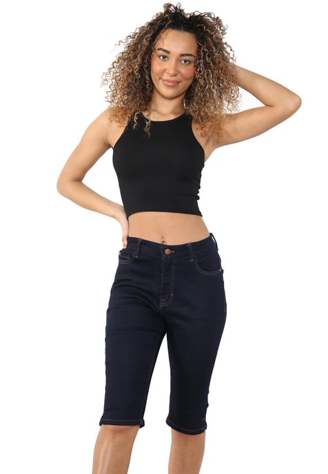 MYT Womens Magic Shaping High Waisted Denim Shorts Indigo - Image 6
