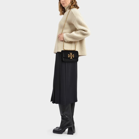 Eleanor Small Hobo Bag - Tory Burch - Black - Leather