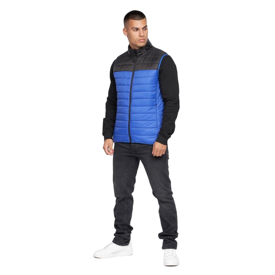 Crosshatch Heren Presnell Hoog Hals Gilet (Blauw) - Image 4