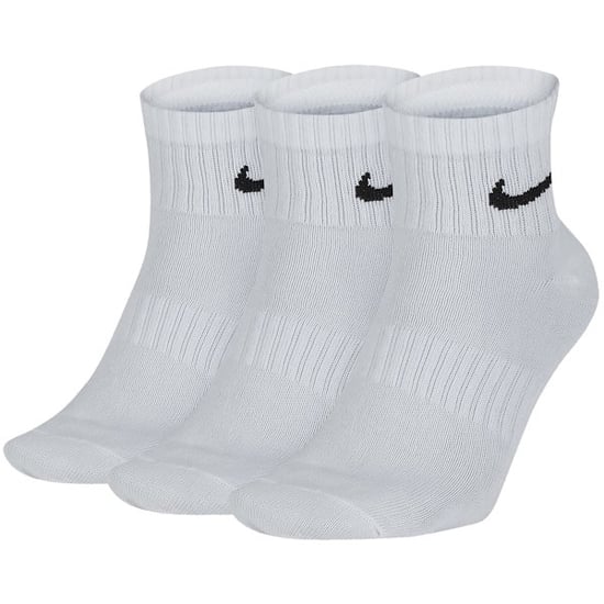 Nike Dry Cushion Everyday Ankle Socks (3 Pairs) in White