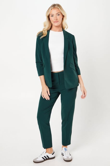 Ruched Sleeve Blazer