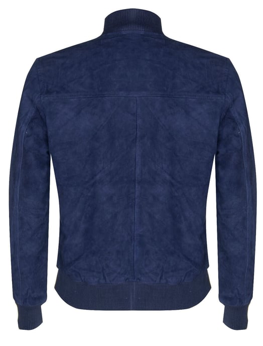 Suede trucker shirt, denim leather jacket