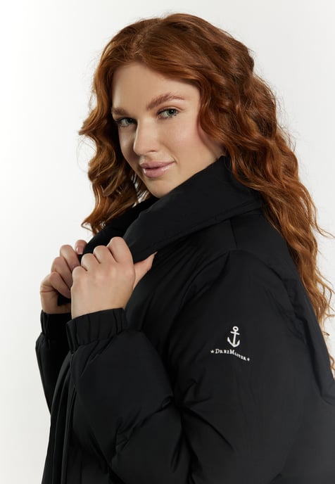 Dreimaster Winterjas met vulling Dames zwart - Image 5