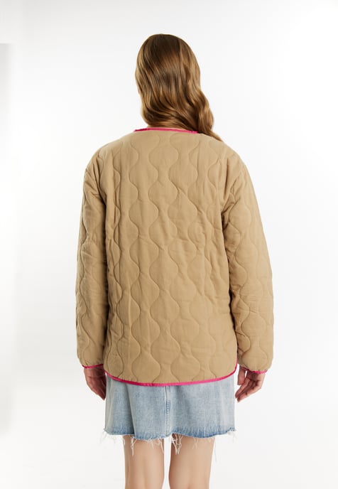 Dreimaster Gewatteerd jack Dames taupe - Image 4