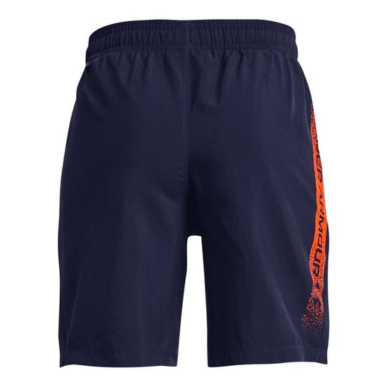Boy's Under Armour UA Woven Graphic Shorts in Navy