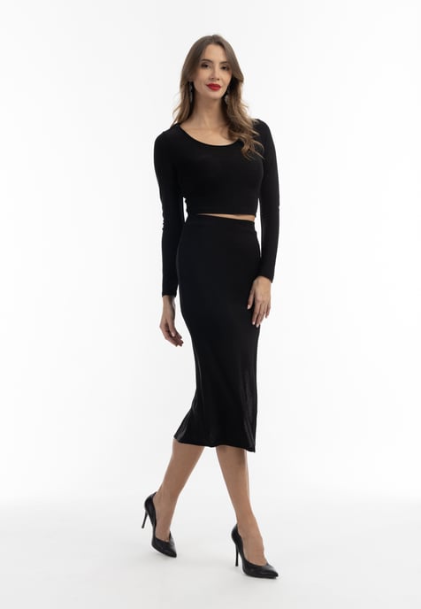 faina cropped jersey top